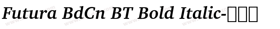 Futura BdCn BT Bold Italic字体转换